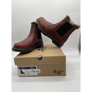 Dr. Martens Women's 2976 Leonore Farrier Leather Lined Chelsea Boots Brown Sz 11